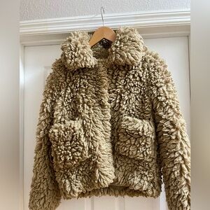Cozy Tan Teddy Jacket for Women